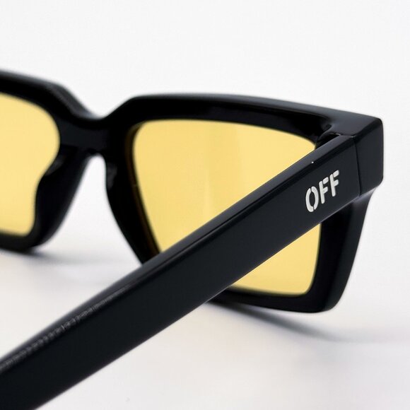 NEW OFF-WHITE OERI13A WARREN 1018 SUNGLASSES UNISEX BLACK SQUARE - Picture 5 of 9